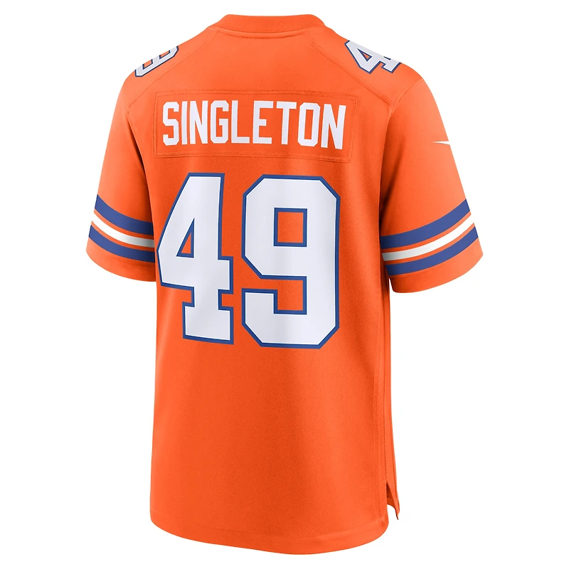 Men's Nike Alex Singleton Orange Denver Broncos Alternate Game Jersey
