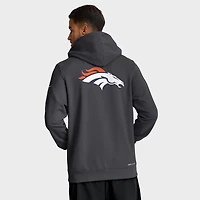Men's Nike Anthracite Denver Broncos Sideline Standard Issue Utility Player Dri-FIT Full-Zip Hoodie