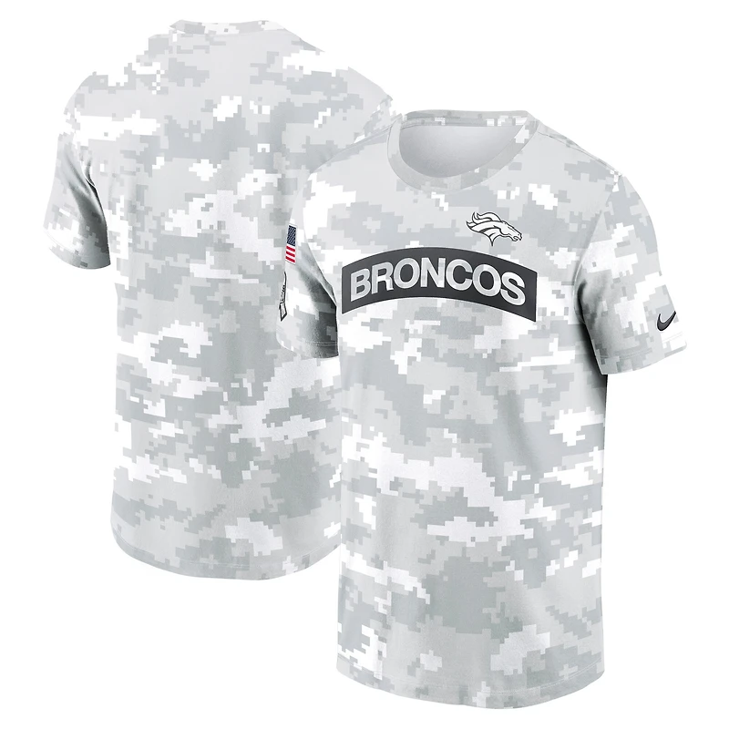 T-shirt Nike Arctic Camo Denver Broncos 2024 Salute To Service Performance pour homme