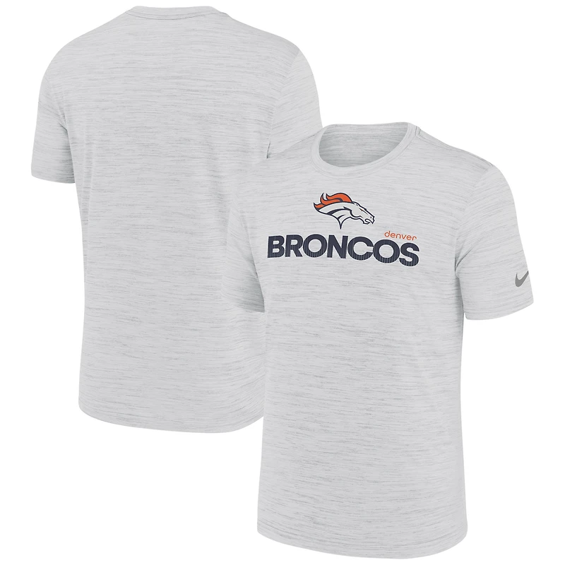 T-shirt Nike Ash Denver Broncos Blitz Velocity Modern Performance pour homme
