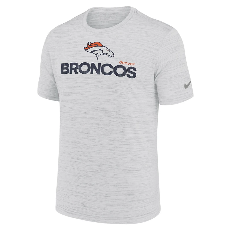 T-shirt Nike Ash Denver Broncos Blitz Velocity Modern Performance pour homme