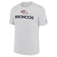 T-shirt Nike Ash Denver Broncos Blitz Velocity Modern Performance pour homme