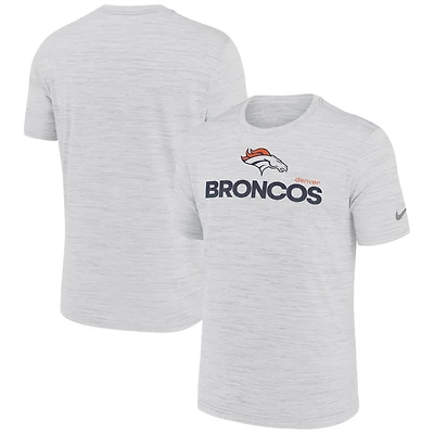 T-shirt Nike Ash Denver Broncos Blitz Velocity Modern Performance pour homme
