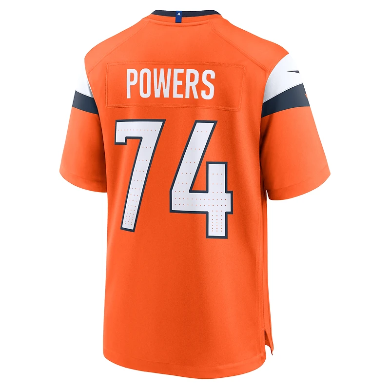 Men's Nike Ben Powers  Orange Denver Broncos Team Game Jersey