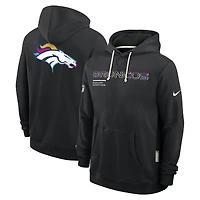 Sweat à capuche Nike noir Denver Broncos 2025 NFL Crucial Catch Sideline Standard Issue Dri-FIT pour homme