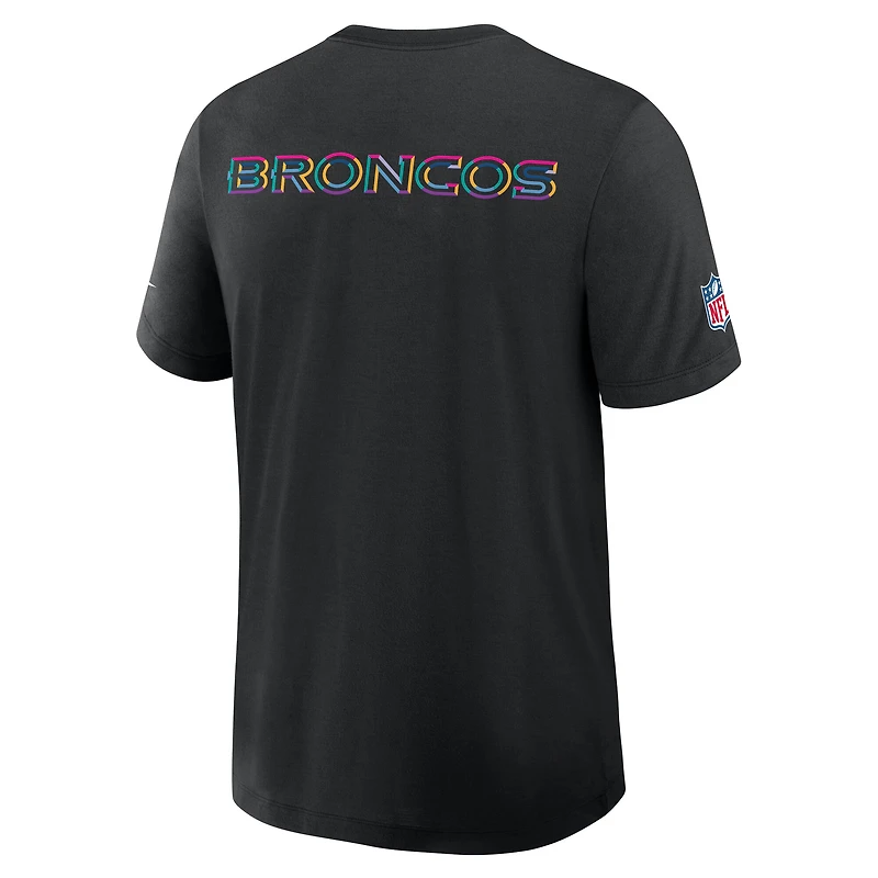 T-shirt Nike noir Denver Broncos 2025 NFL Crucial Catch Tri-Blend Dri-FIT pour homme