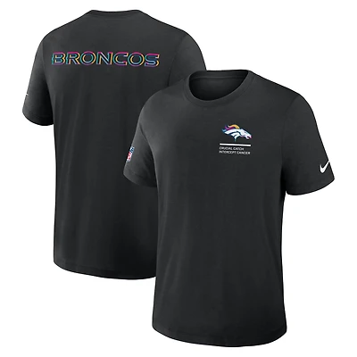 T-shirt Nike noir Denver Broncos 2025 NFL Crucial Catch Tri-Blend Dri-FIT pour homme