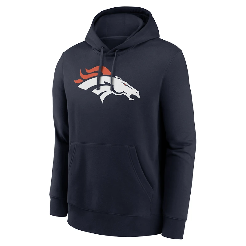Men's Nike Bo Nix Navy Denver Broncos Name & Number Fleece Hoodie