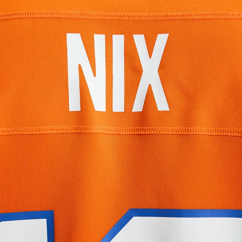 Men's Nike Bo Nix Orange Denver Broncos Mile High Collection 1977 Throwback Player Game Jersey