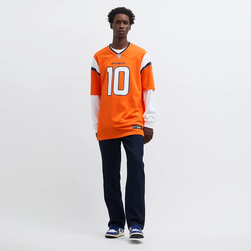 Men's Nike Bo Nix Orange Denver Broncos  Player Game Jersey