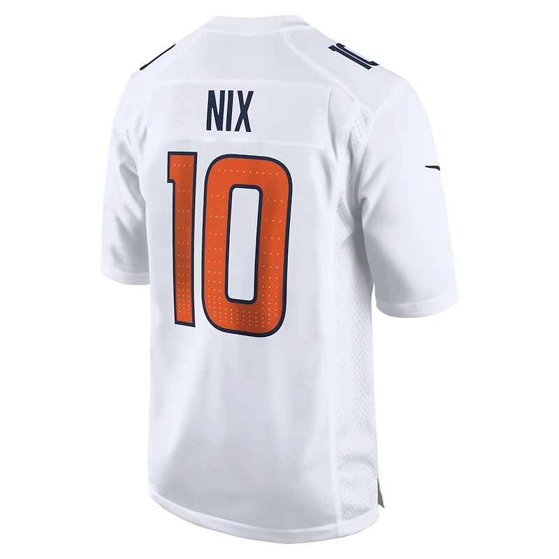 Maillot de match Nike Bo Nix blanc Denver Broncos Tundra Fashion pour homme