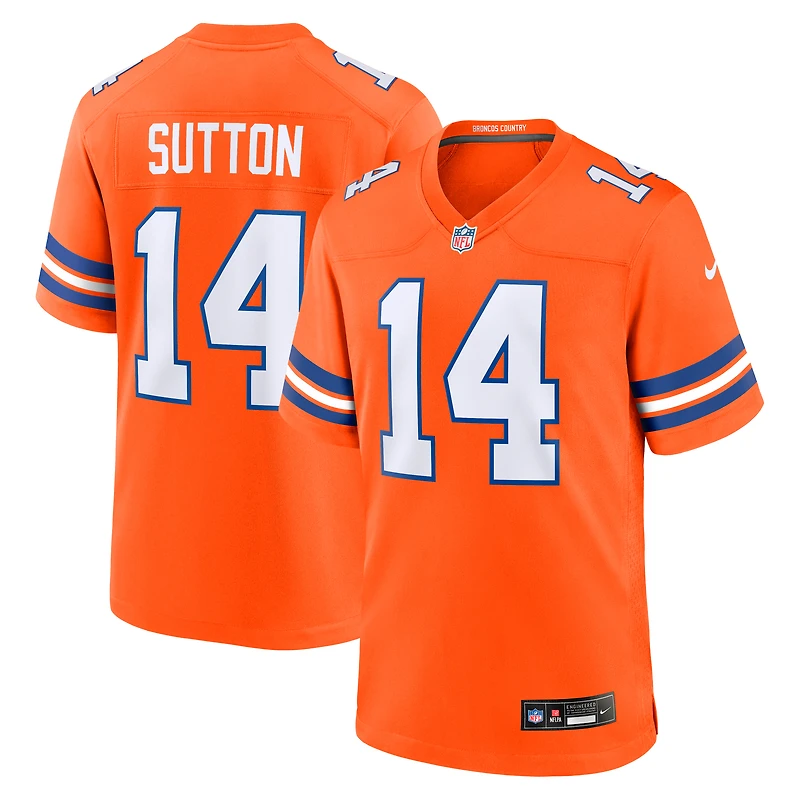 Maillot Nike Courtland Sutton Orange Denver Broncos pour homme