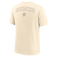 T-shirt Nike crème Denver Broncos Glory Tri-Blend pour homme