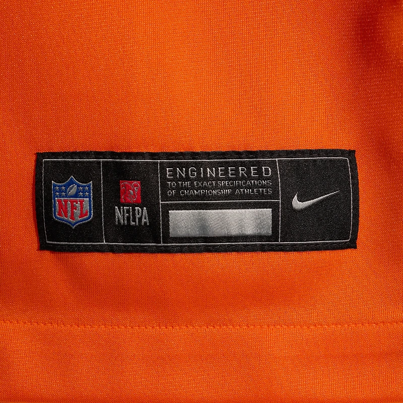 Maillot Nike Dennis Smith orange pour homme, joueur retraité des Denver Broncos, match alternatif