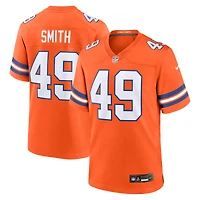 Maillot Nike Dennis Smith orange pour homme, joueur retraité des Denver Broncos, match alternatif