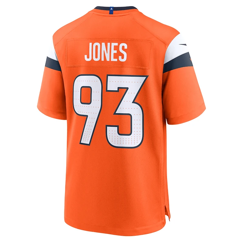 Maillot de match Nike D.J. Jones orange Denver Broncos pour homme