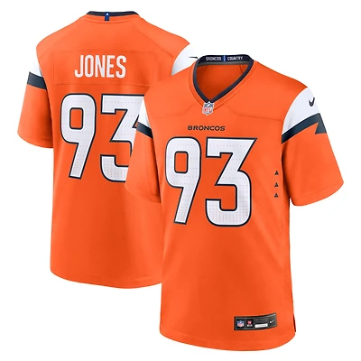 Maillot de match Nike D.J. Jones orange Denver Broncos pour homme