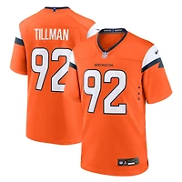Men's Nike Dondrea Tillman  Orange Denver Broncos Team Game Jersey