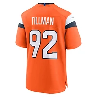 Men's Nike Dondrea Tillman  Orange Denver Broncos Team Game Jersey
