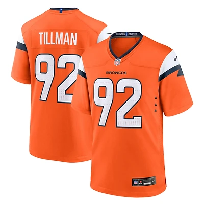 Men's Nike Dondrea Tillman Orange Denver Broncos Team Game Jersey