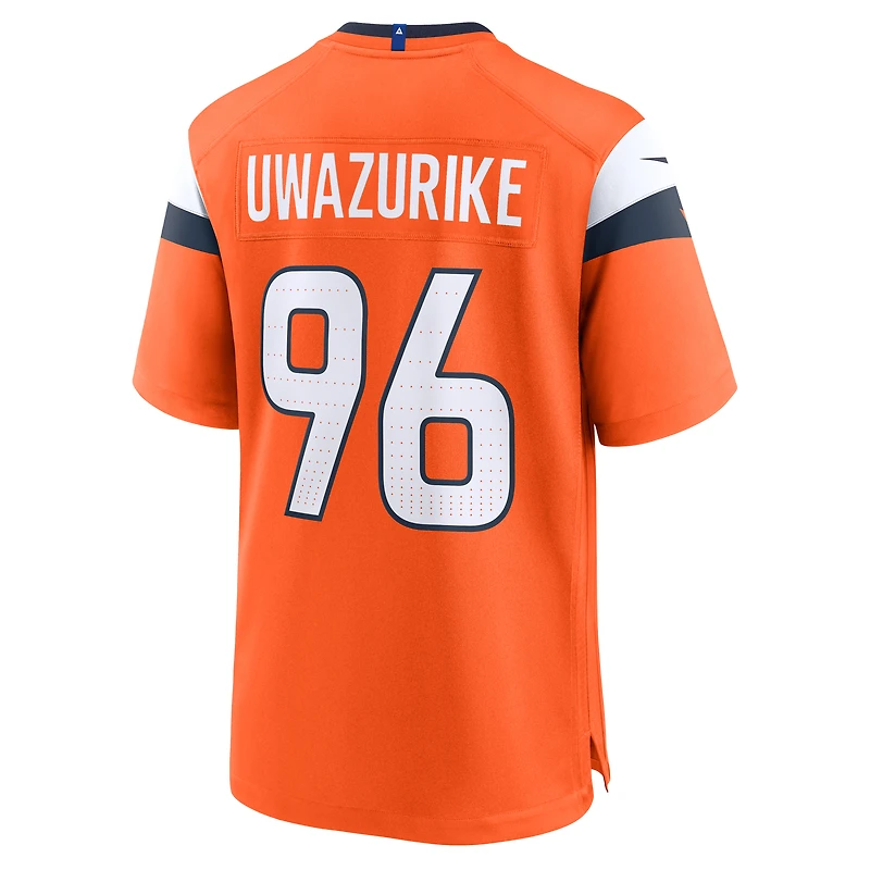 Men's Nike Eyioma Uwazurike  Orange Denver Broncos Team Game Jersey