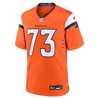 Men's Nike Frank Crum  Orange Denver Broncos Team Game Jersey