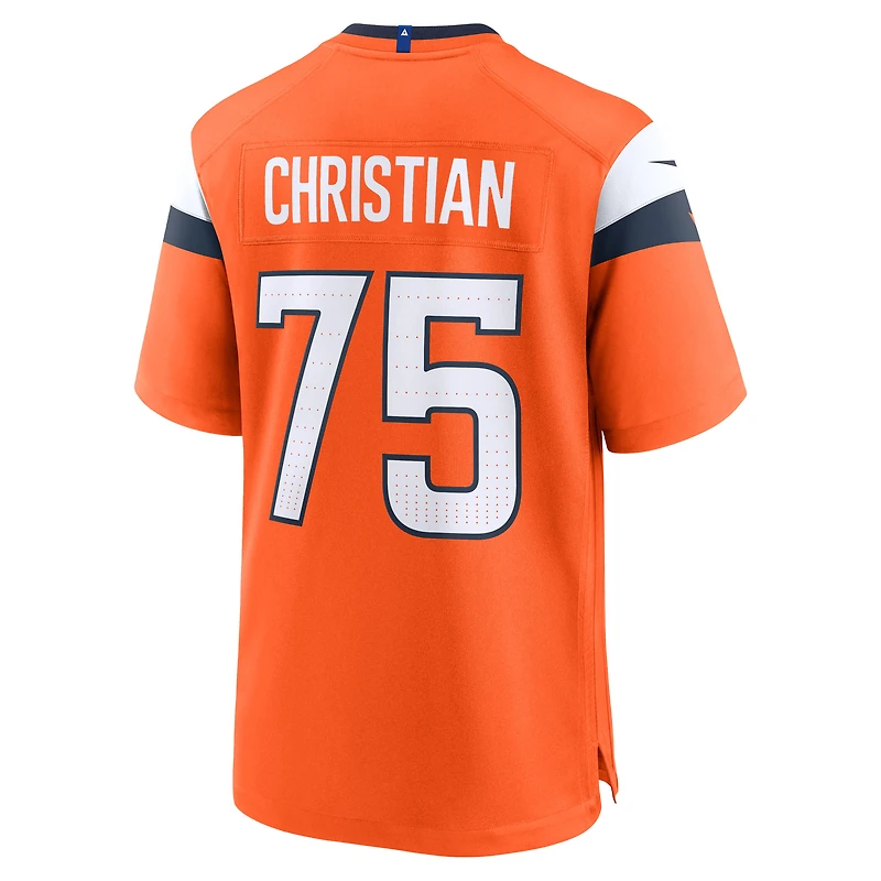 Men's Nike Geron Christian  Orange Denver Broncos Team Game Jersey
