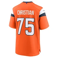 Men's Nike Geron Christian  Orange Denver Broncos Team Game Jersey