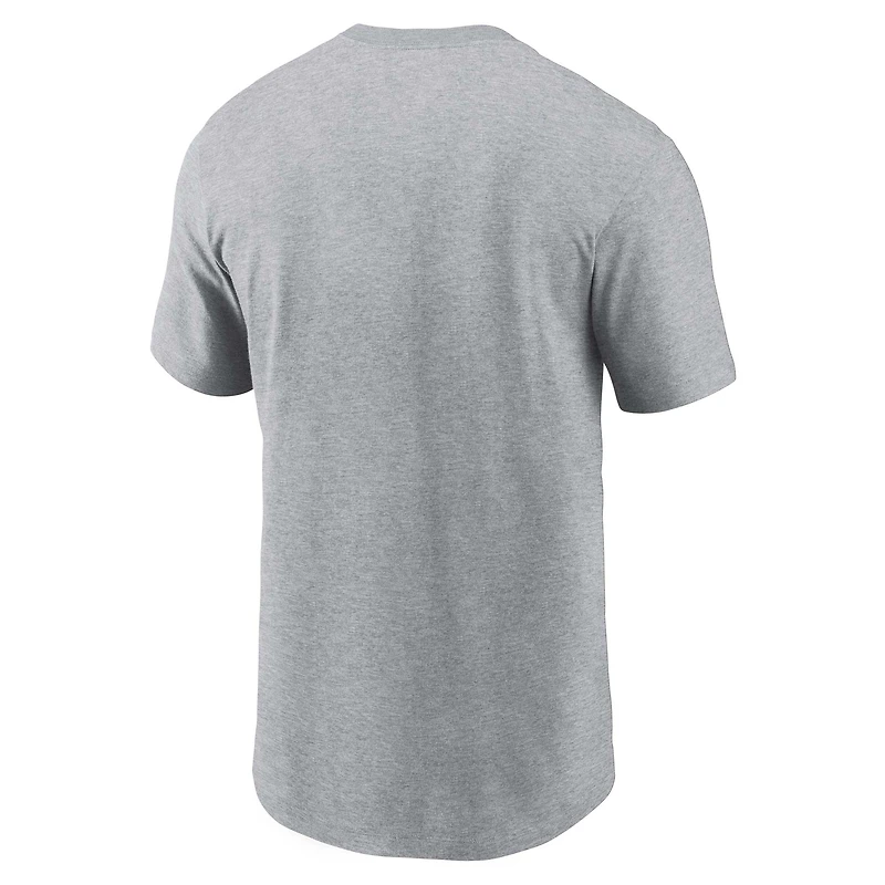 T-shirt Nike gris avec logo principal des Denver Broncos pour homme