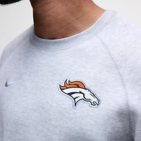 Sweat-shirt Nike Tech Fleece Raglan gris chiné des Denver Broncos pour homme