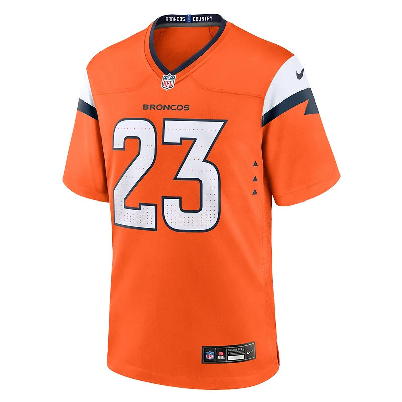 Maillot Nike Jahdae Barron Orange Denver Broncos Team Game pour homme