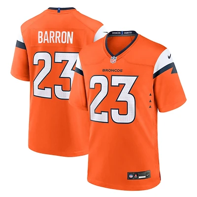 Maillot Nike Jahdae Barron Orange Denver Broncos Team Game pour homme