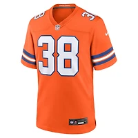 Men's Nike Jaleel McLaughlin Orange Denver Broncos Mile High Collection 1977 Throwback Player Game Jersey