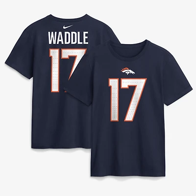 Men's Nike Jaylen Waddle Orange Denver Broncos Name & Number T-Shirt