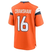 Men's Nike Jeremy Crawshaw  Orange Denver Broncos Team Game Jersey