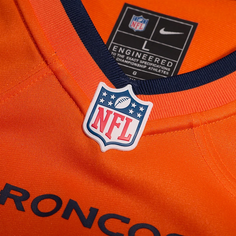 Maillot Nike Jeremy Crawshaw orange des Denver Broncos pour homme