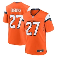 Men's Nike J.K. Dobbins  Orange Denver Broncos Team Game Jersey