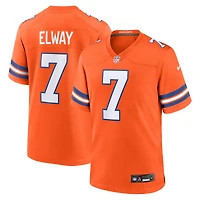 Maillot de match joueur retraité Nike John Elway Orange Denver Broncos Mile High Collection 1977 pour homme