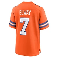 Maillot de match joueur retraité Nike John Elway Orange Denver Broncos Mile High Collection 1977 pour homme