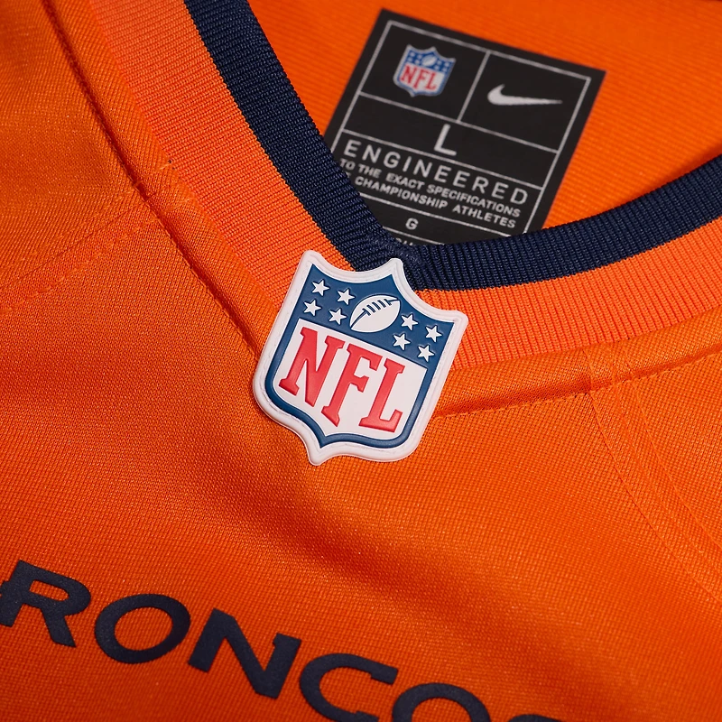 Men's Nike Justin Strnad Orange Denver Broncos Team Game Jersey