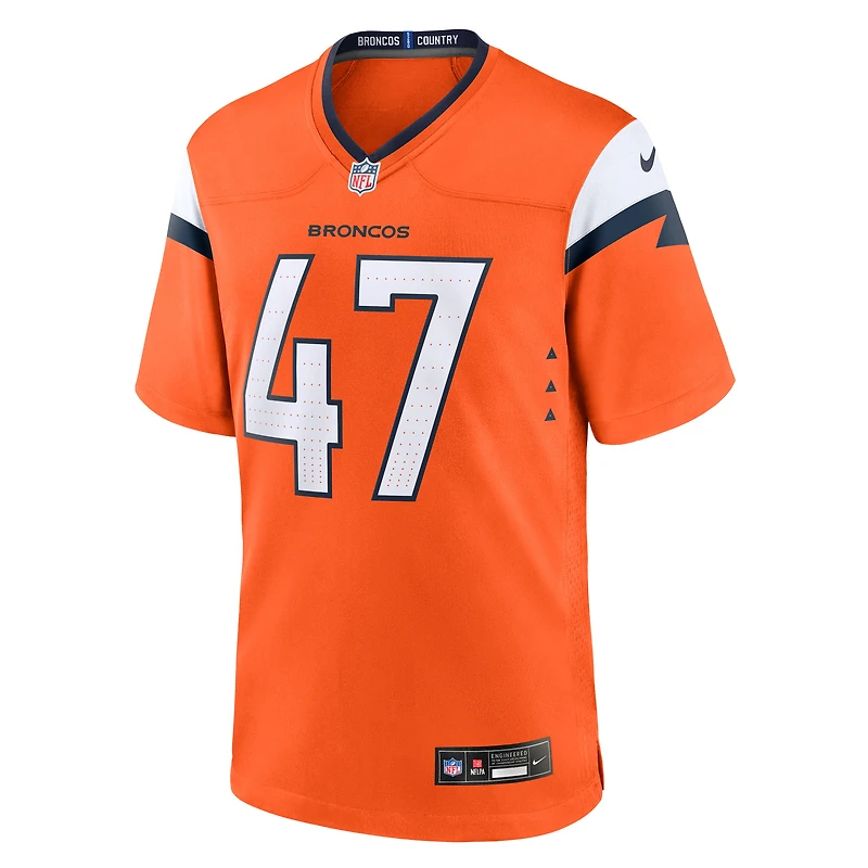 Men's Nike Karene Reid Orange Denver Broncos Team Game Jersey