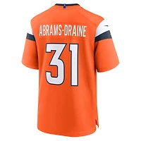 Maillot de match Nike Kris Abrams-Draine Orange Denver Broncos pour homme