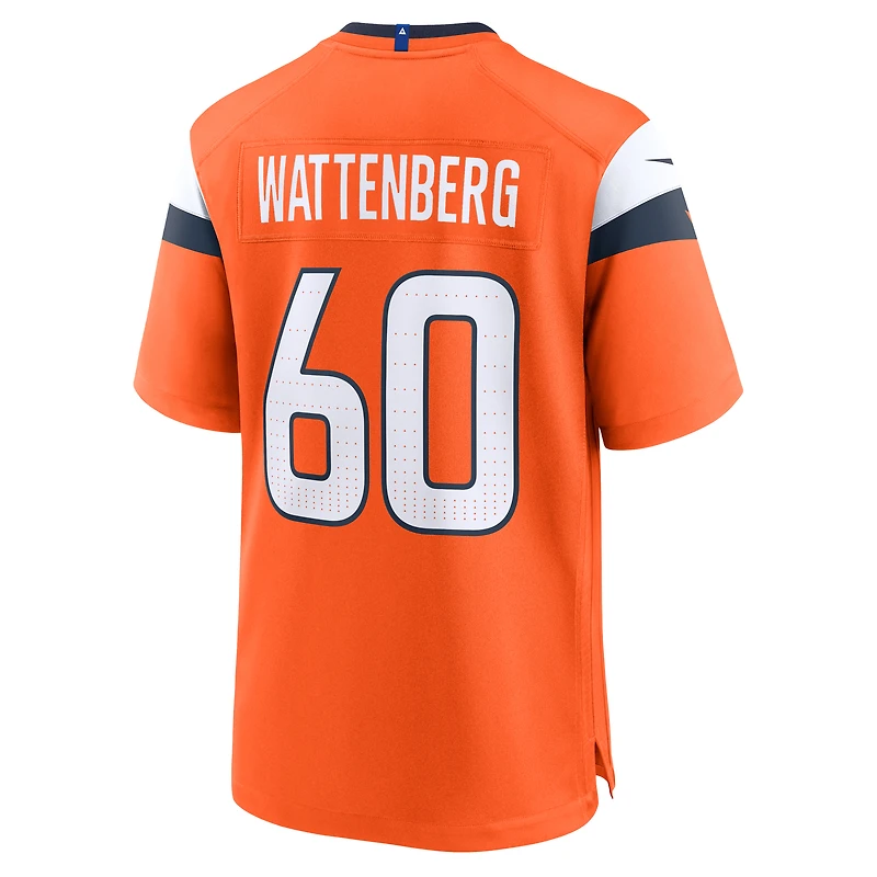 Men's Nike Luke Wattenberg  Orange Denver Broncos Team Game Jersey