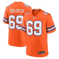 Men's Nike Mark Schlereth Orange Denver Broncos Retired Player Alternate Game Jersey