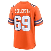 Men's Nike Mark Schlereth Orange Denver Broncos Retired Player Alternate Game Jersey