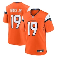 Maillot de match d'équipe Nike Marvin Mims Jr Orange Denver Broncos pour homme