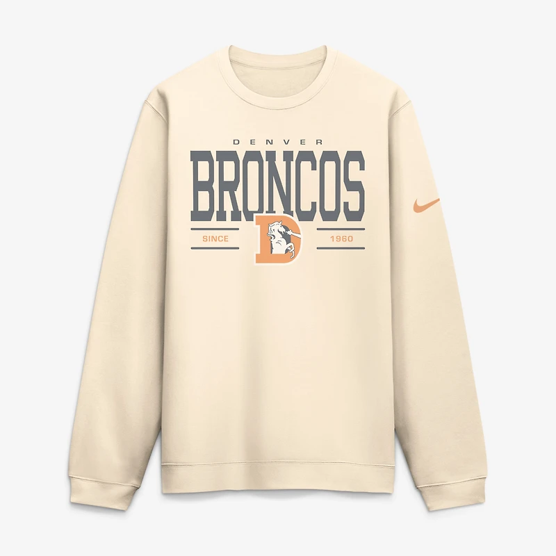 Men's Nike Natural Denver Broncos Always Reppin' Club Sweatshirt