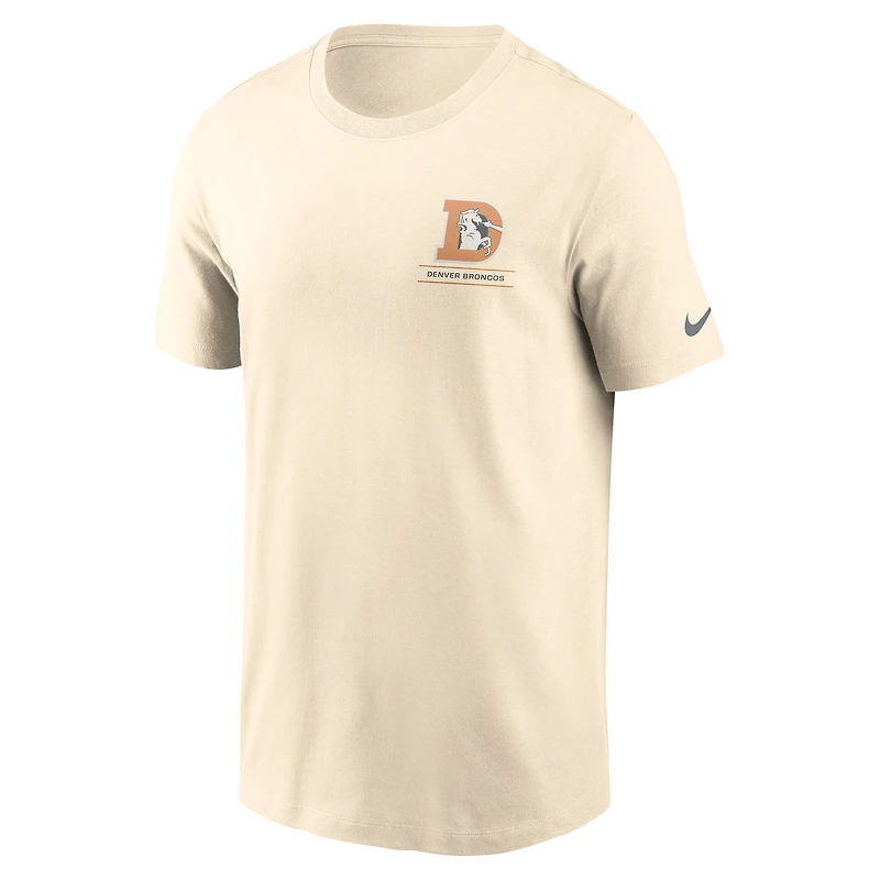 Men's Nike Natural Denver Broncos Freestyle Essential T-Shirt