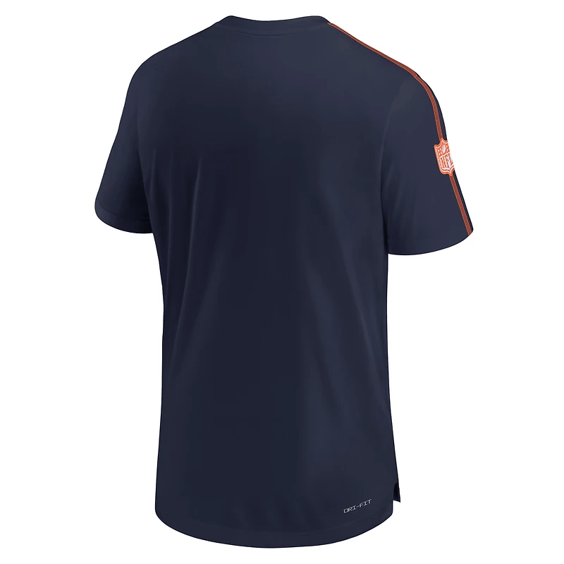 T-shirt Nike bleu marine Denver Broncos 2024 Sideline Coach UV Performance pour homme