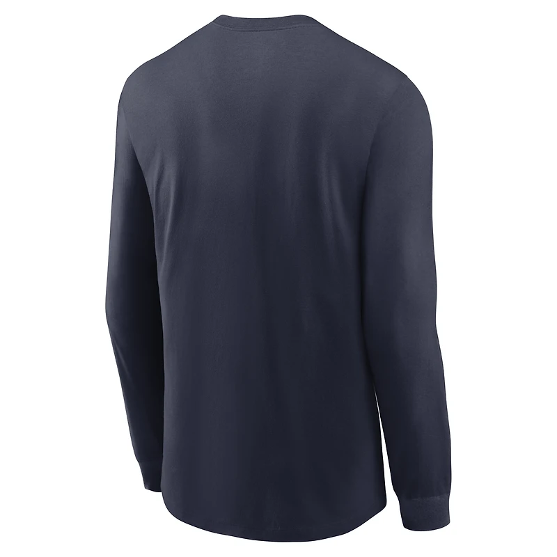 Men's Nike Navy Denver Broncos 2025 AFC West Division Champions Locker Room Trophy Collection Long Sleeve T-Shirt